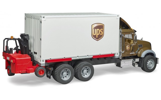 Машинка Bruder логистический фургон UPS Mack с погрузчиком (02828)