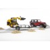 Игрушка Bruder внедорожник Wrangler c колёсным мини погрузчиком CAT (02924) title=