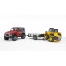 Игрушка Bruder внедорожник Wrangler c колёсным мини погрузчиком CAT (02924) title=