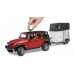 Джип JEEP WRANGLER с коневозкой и лошадью Bruder (02926) title=