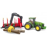 Іграшка Bruder трактор John Deere 7930 з лісовим причепом і маніпулятором (03054)