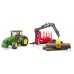 Игрушка Bruder трактор John Deere 7930 с лесным прицепом и манипулятором (03054) title=