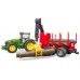 Игрушка Bruder трактор John Deere 7930 с лесным прицепом и манипулятором (03054) title=