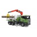 Іграшка лісовоз з навантажувачем і колодами Scania Bruder 03524 title=