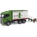Игрушка Bruder грузовик Scania Super 560R для перевозки животных с фигуркой коровы (03548) title=