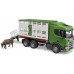 Игрушка Bruder грузовик Scania Super 560R для перевозки животных с фигуркой коровы (03548) title=