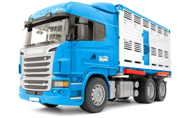 Іграшка Bruder автомобіль для перевезення тварин Scania (03549)