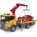 Іграшка Bruder евакуатор Scania Super 560R з краном і машинкою Roadster Bruder (03552) title=