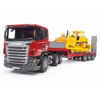 Іграшка тягач Scania з бульдозером CAT Bruder 03555