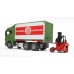 Игрушка Bruder фургон-контейнеровоз Scania с погрузчиком и паллетами (03580) title=