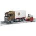 Игрушка Bruder логистический фургон UPS Scania с погрузчиком (03581) title=