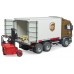 Игрушка Bruder логистический фургон UPS Scania с погрузчиком (03581) title=