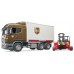 Игрушка Bruder логистический фургон UPS Scania с погрузчиком (03581) title=