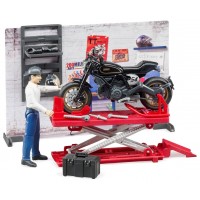 Игровой набор Bruder мото-мастерская с мотоциклом Ducati, фигуркой и инструментами (62101)