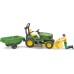 Іграшка Bruder Міні-трактор John Deere X949 з водієм, газонокосаркою і аксесуарами (62104) title=