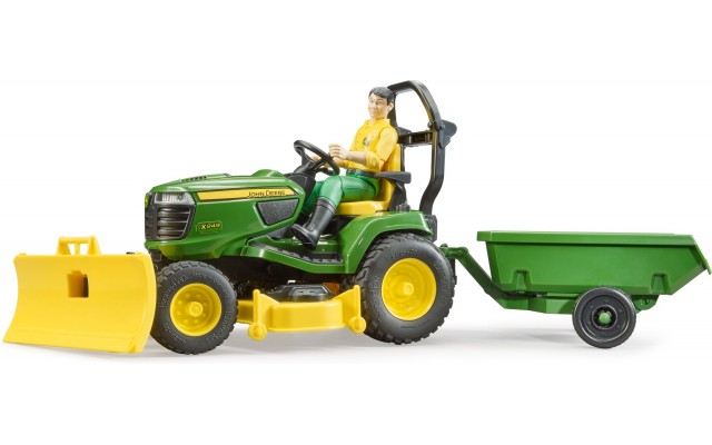 Іграшка Bruder Міні-трактор John Deere X949 з водієм, газонокосаркою і аксесуарами (62104)