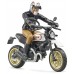 Игрушка Bruder мотоцикл Ducati Scrambler Desert Sled с водителем (63051) title=
