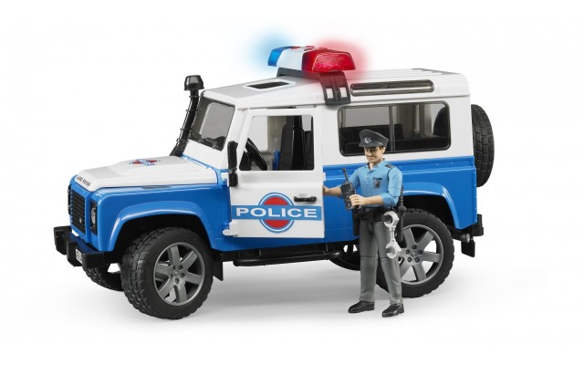 Іграшка позашляховик Land Rover з поліцейським Bruder 02595