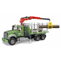 Іграшка лісовоз з маніпулятором і колодами MACK Bruder 02824