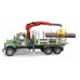 Іграшка лісовоз з маніпулятором і колодами MACK Bruder 02824 title=