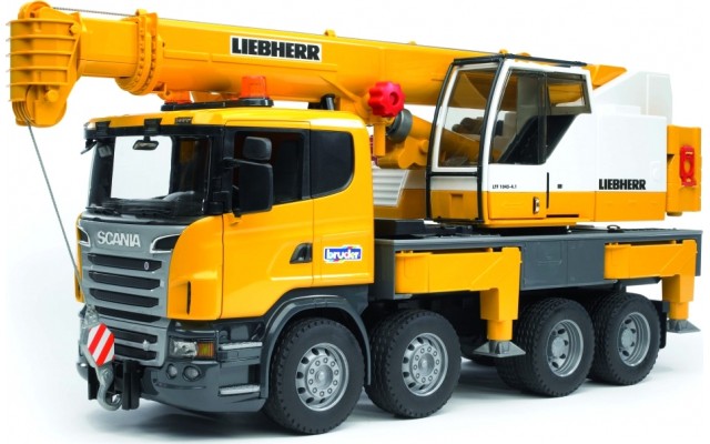 Игрушка Bruder автокран SCANIA с модулем свет+звук (03570)