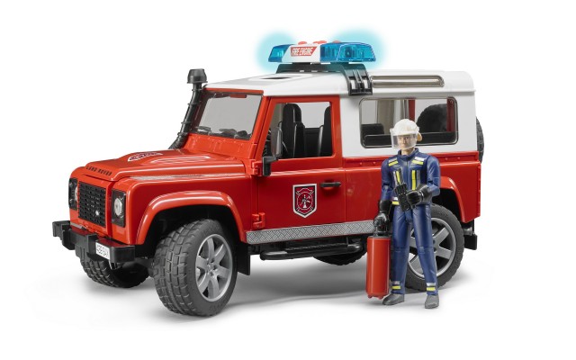 Игрушка Bruder внедорожник Land Rover с фигуркой пожарного (02596)
