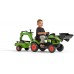 Трактор на педалях Falk 2040N Claas Arion 410 с погрузчиком, экскаватором и прицепом title=