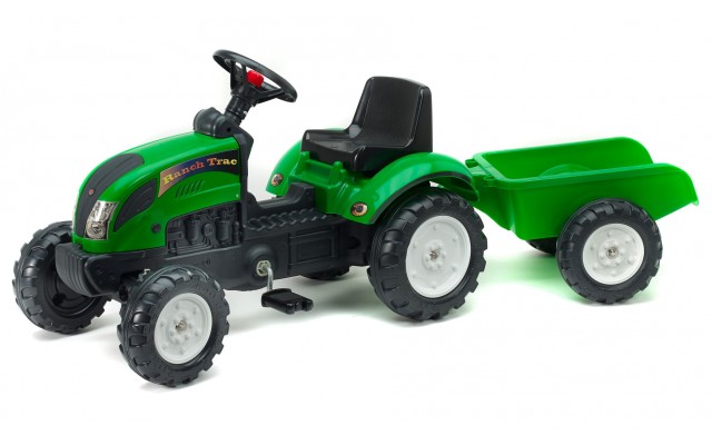 Трактор педальний Falk 2052AC Ranch Trac з причіпом