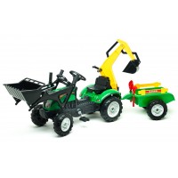 Трактор на педалях Falk 2052CN Ranch Trac с погрузчиком, экскаватором, прицепом и инструментами