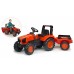 Трактор на педалях Falk 2060AB Kubota M135GX з причіпом title=