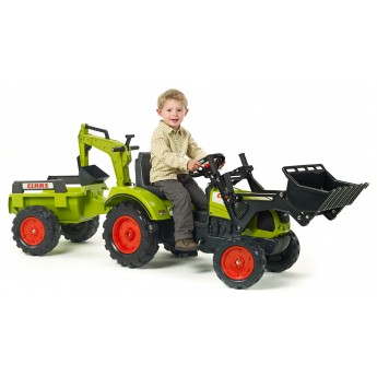 Трактор педальний Falk 2070Y Claas Arion 430 з навантажувачем, екскаватором і причіпом