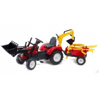 Трактор на педалях Falk 2081RM Ranch Trac з ковшем і причіпом, лопатка+граблі