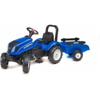Трактор на педалях Falk 3080AB New Holland T6 с прицепом