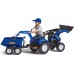 Трактор педальний Falk 3090W New Holland T8 з причіпом, навантажувачем і екскаватором title=