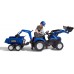 Трактор педальний Falk 3090W New Holland T8 з причіпом, навантажувачем і екскаватором title=
