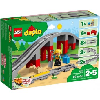 Конструктор LEGO DUPLO Железнодорожный мост и рельсы (10872)