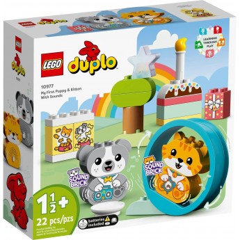 Конструктор LEGO DUPLO My First Мой первый щенок и котенок со звуками (10977)