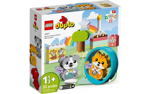 Конструктор LEGO DUPLO My First Мой первый щенок и котенок со звуками (10977)
