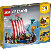 Конструктор LEGO Creator Корабль викингов и Мидгардский змей (31132)