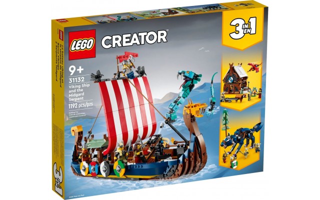 Конструктор LEGO Creator Корабль викингов и Мидгардский змей (31132)