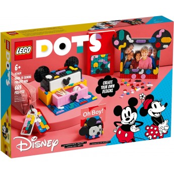 Конструктор LEGO DOTS Коробка Снова в школу из Микки и Минни Маусами (41964)