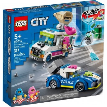 Конструктор LEGO City Полицейское преследование фургона с мороженым (60314)