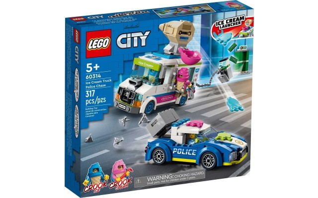 Конструктор LEGO City Полицейское преследование фургона с мороженым (60314)