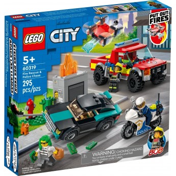 Конструктор LEGO City Пожарная спасательная служба и полицейское преследование (60319)