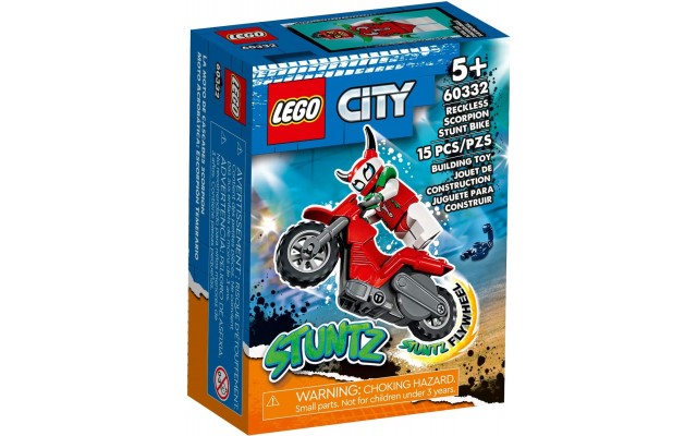 Конструктор LEGO City Stuntz Каскадерський мотоцикл Авантюрного скорпіона (60332)