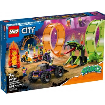 Конструктор LEGO City Stuntz Подвійна петля каскадерської арени (60339)