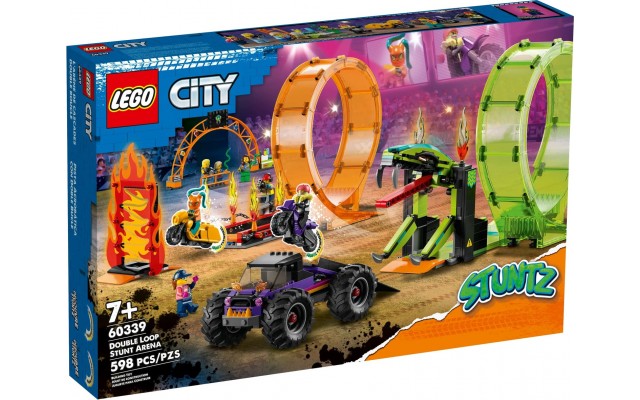 Конструктор LEGO City Stuntz Подвійна петля каскадерської арени (60339)