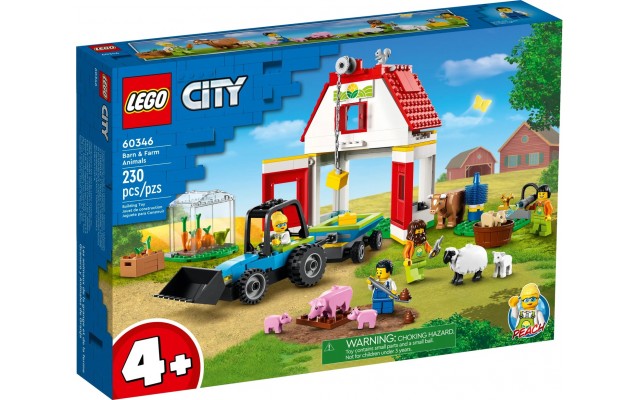 Конструктор LEGO City Farm Тварини на фермі та у хліві (60346)