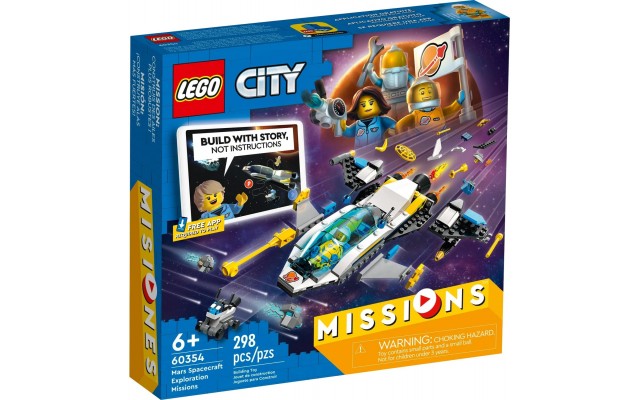 Конструктор LEGO City Missions Миссии исследования Марса на космическом корабле (60354)