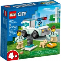 Конструктор LEGO City Фургон ветеринарной скорой помощи (60382)